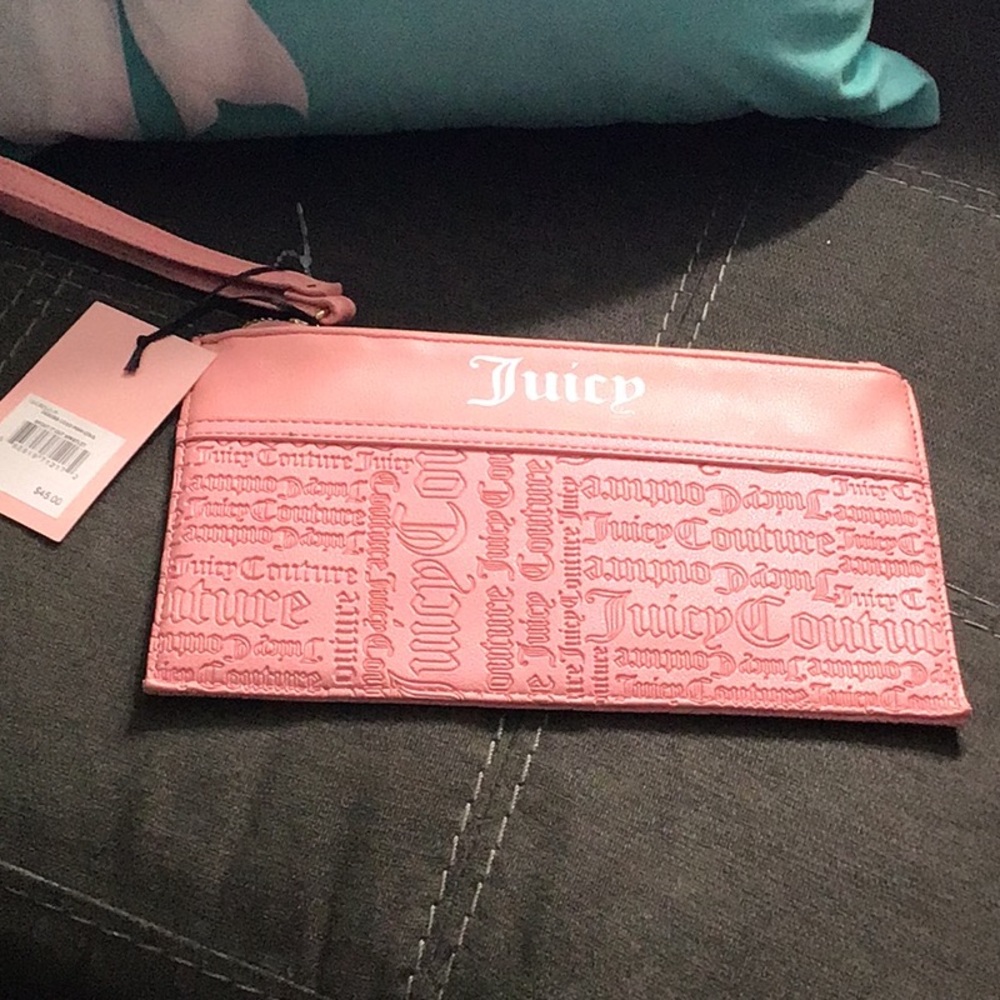Juicy Couture Shout it Out Wristlet in Ice Pink